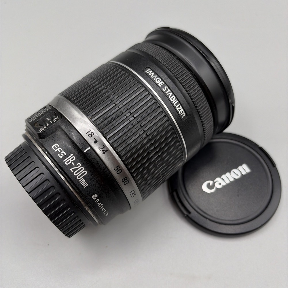 Canon EF-S 18-200mm f3.5-5.6 IS Zoom Lens Black Image Stabilizer